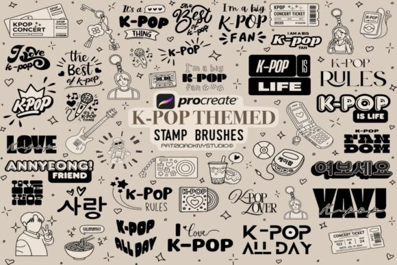 Bring K-Pop to Life with Procreate Stamp Brushes