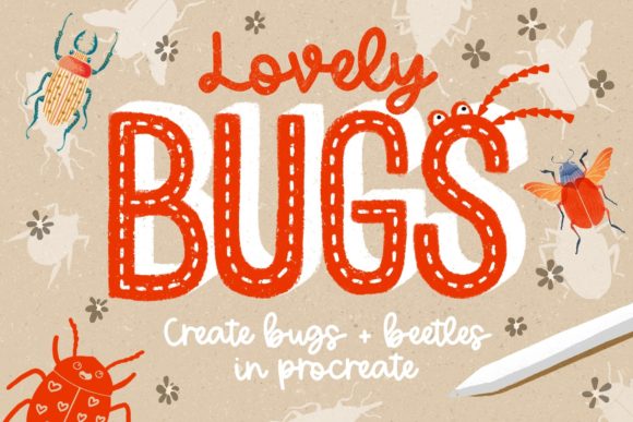 Create Charming Bug Illustrations with Lovely Bugs for Procreate