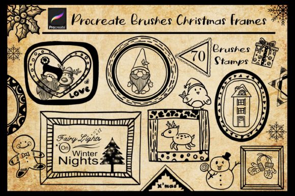 Deck Your Digital Projects with Procreate Christmas Frames