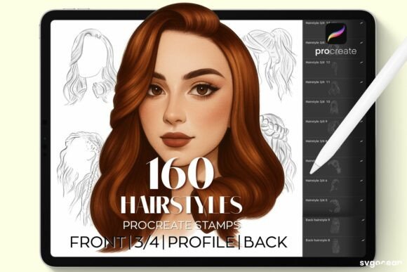 Effortless Hair Details with Procreate Stamps