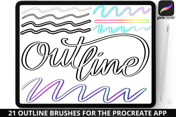 Exploring the Procreate Outline Lettering Hollow Brush