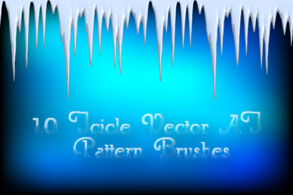 Frosty Details: The Icicle Xmas Illustrator Pattern Brushes