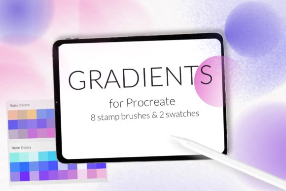 Gradient Shapes and Retro Neon Procreate: Instant 80s Glow