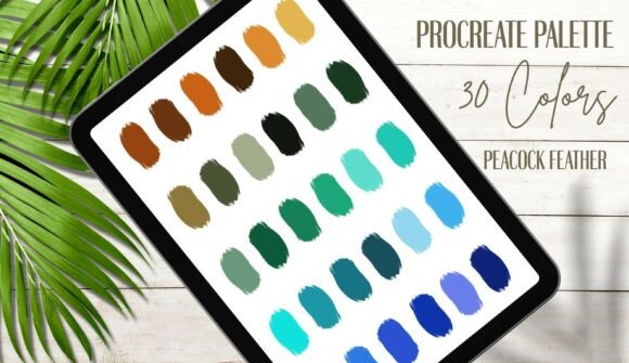 Peacock Feather Eco Palette 30 Colors: Your Nature-Inspired Design Toolkit