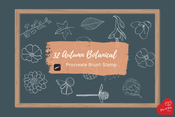 Procreate Brush Stamp Autumn Botanical: Your Seasonal Design Toolkit