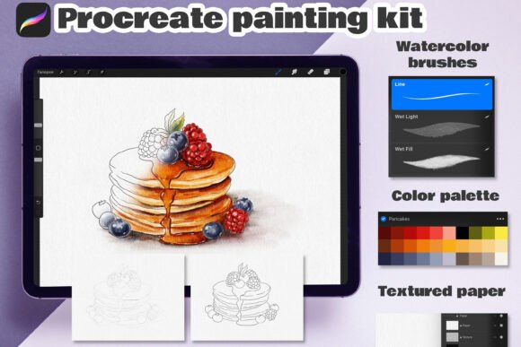 Procreate Watercolor Drawing Kit | Brush