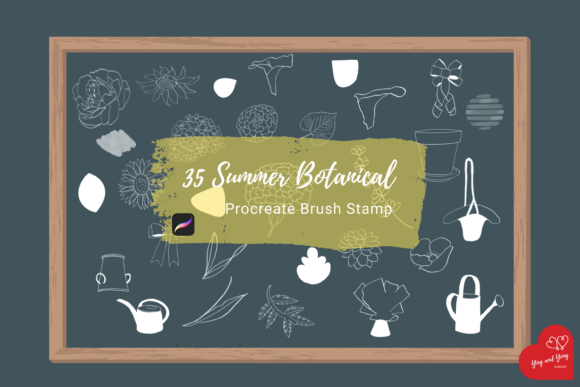 Summer Botanical Procreate Stamps for Effortless Design